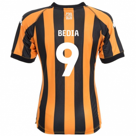 Kandiny Férfi Chris Bedia #9 Fekete Borostyán Hazai Jersey 2024/25 Mez Póló Ing