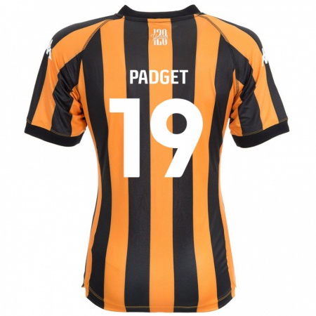 Kandiny Férfi Bethany Padget #19 Fekete Borostyán Hazai Jersey 2024/25 Mez Póló Ing