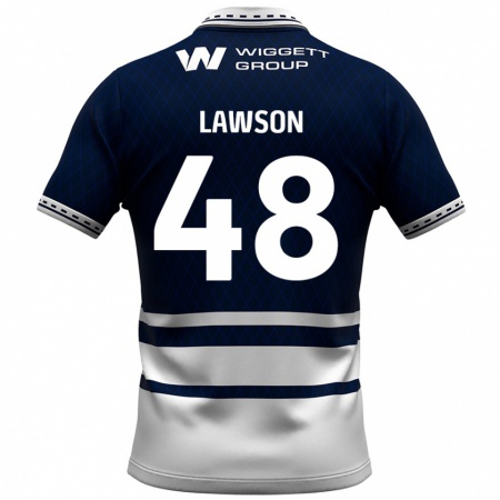 Kandiny Férfi Sha'mar Lawson #48 Sötétkék Fehér Hazai Jersey 2024/25 Mez Póló Ing