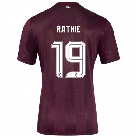 Kandiny Férfi Luke Rathie #19 Burgundia Hazai Jersey 2024/25 Mez Póló Ing