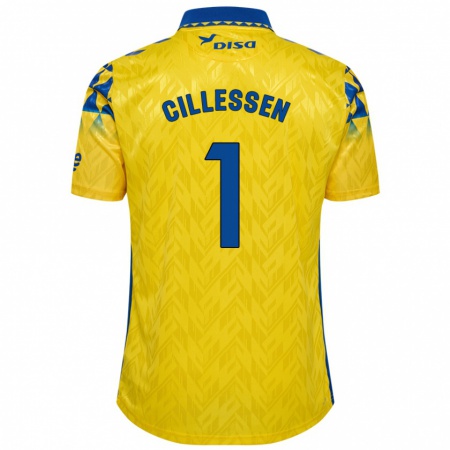 Kandiny Férfi Jasper Cillessen #1 Sárga Kék Hazai Jersey 2024/25 Mez Póló Ing