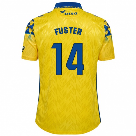 Kandiny Férfi Manu Fuster #14 Sárga Kék Hazai Jersey 2024/25 Mez Póló Ing