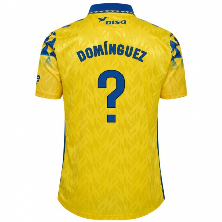 Kandiny Férfi Carlos Domínguez #0 Sárga Kék Hazai Jersey 2024/25 Mez Póló Ing