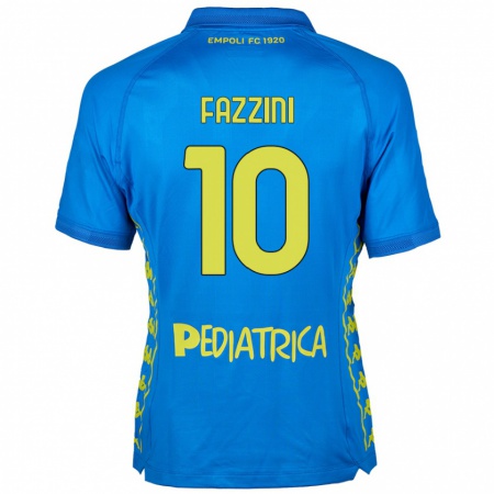 Kandiny Férfi Jacopo Fazzini #10 Kék Hazai Jersey 2024/25 Mez Póló Ing