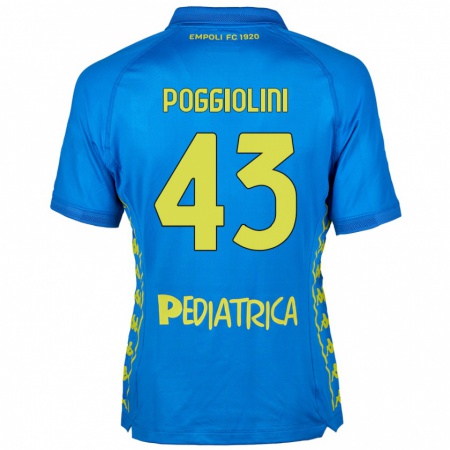 Kandiny Férfi Duccio Poggiolini #43 Kék Hazai Jersey 2024/25 Mez Póló Ing