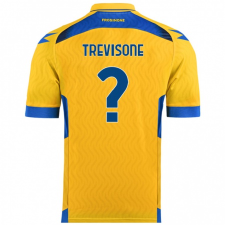 Kandiny Férfi Gianmarco Trevisone #0 Sárga Hazai Jersey 2024/25 Mez Póló Ing