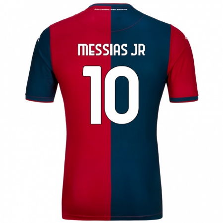 Kandiny Férfi Junior Messias #10 Piros Sötétkék Hazai Jersey 2024/25 Mez Póló Ing