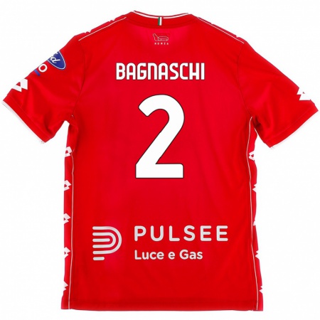 Kandiny Férfi Alessandro Bagnaschi #2 Piros Fehér Hazai Jersey 2024/25 Mez Póló Ing