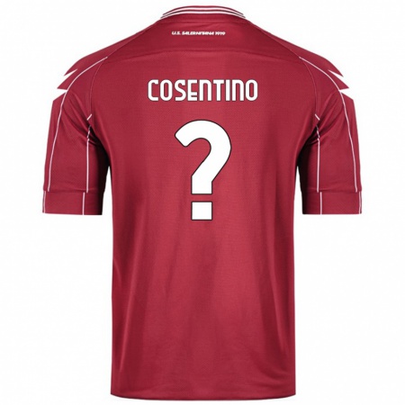 Kandiny Férfi Aldo Cosentino #0 Burgundia Hazai Jersey 2024/25 Mez Póló Ing