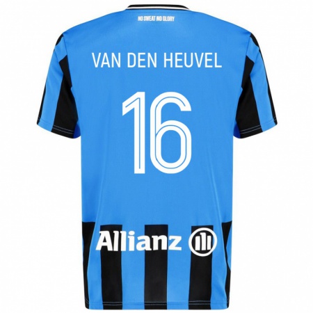 Kandiny Férfi Dani Van Den Heuvel #16 Égszínkék Fekete Hazai Jersey 2024/25 Mez Póló Ing