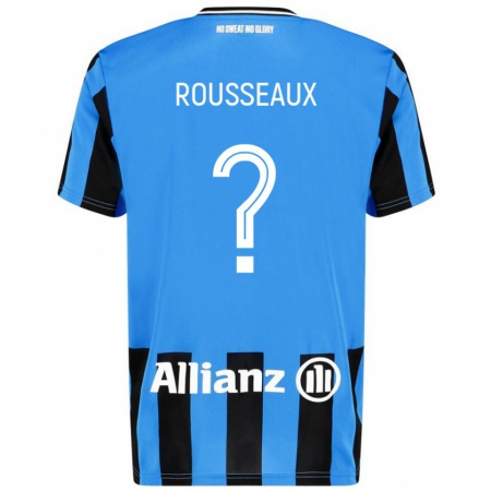 Kandiny Férfi Luca Rousseaux #0 Égszínkék Fekete Hazai Jersey 2024/25 Mez Póló Ing