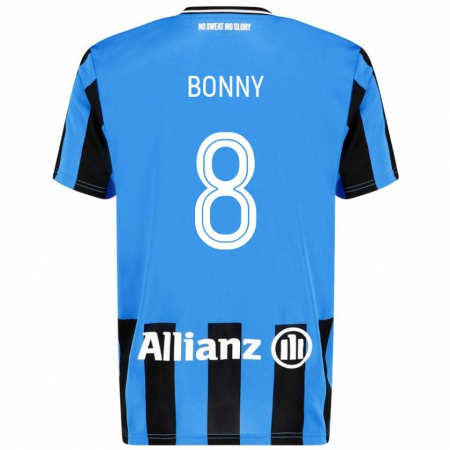 Kandiny Férfi Chionne Bonny #8 Égszínkék Fekete Hazai Jersey 2024/25 Mez Póló Ing