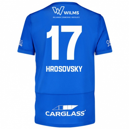 Kandiny Férfi Patrik Hrosovsky #17 Kék Hazai Jersey 2024/25 Mez Póló Ing