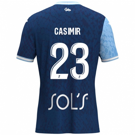 Kandiny Férfi Josué Casimir #23 Égszínkék Sötétkék Hazai Jersey 2024/25 Mez Póló Ing