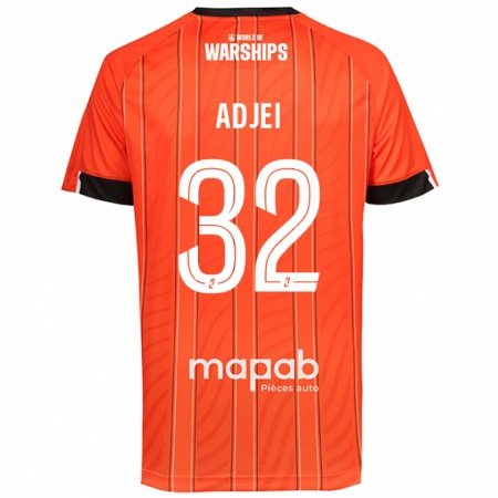 Kandiny Férfi Nathaniel Adjei #32 Narancs Hazai Jersey 2024/25 Mez Póló Ing