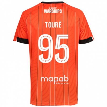 Kandiny Férfi Isaak Touré #95 Narancs Hazai Jersey 2024/25 Mez Póló Ing