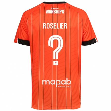 Kandiny Férfi Nathan Roselier #0 Narancs Hazai Jersey 2024/25 Mez Póló Ing