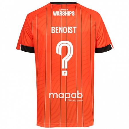 Kandiny Férfi Baptiste Benoist #0 Narancs Hazai Jersey 2024/25 Mez Póló Ing