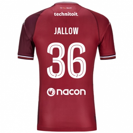 Kandiny Férfi Ablie Jallow #36 Piros Granata Hazai Jersey 2024/25 Mez Póló Ing