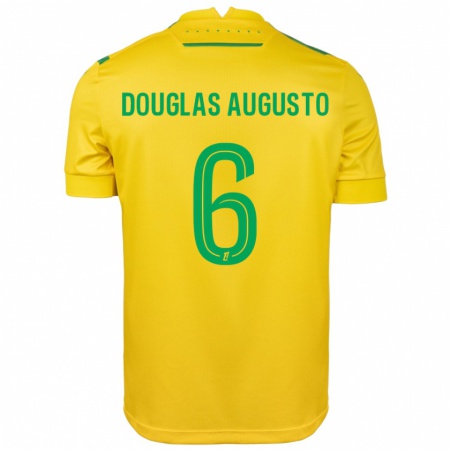 Kandiny Férfi Douglas Augusto #6 Sárga Zöld Hazai Jersey 2024/25 Mez Póló Ing