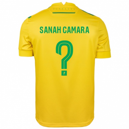 Kandiny Férfi Sanah Camara #0 Sárga Zöld Hazai Jersey 2024/25 Mez Póló Ing