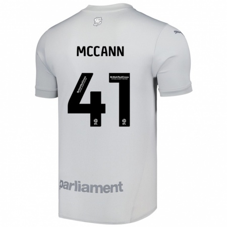 Kandiny Férfi Bayley Mccann #41 Ezüstszürke Idegenbeli Jersey 2024/25 Mez Póló Ing