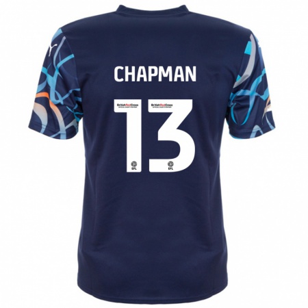 Kandiny Férfi Mackenzie Chapman #13 Sötétkék Idegenbeli Jersey 2024/25 Mez Póló Ing