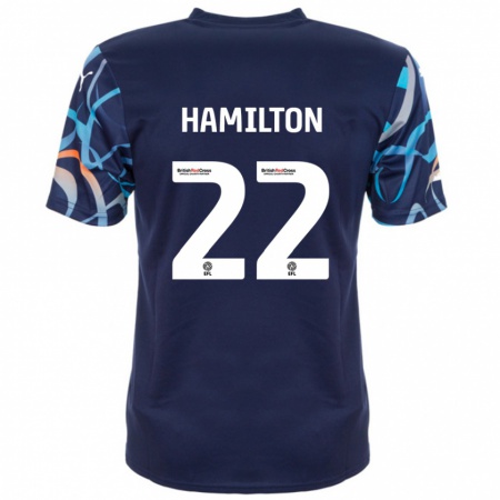 Kandiny Férfi Cj Hamilton #22 Sötétkék Idegenbeli Jersey 2024/25 Mez Póló Ing