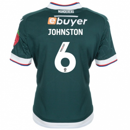 Kandiny Férfi George Johnston #6 Sötétzöld Idegenbeli Jersey 2024/25 Mez Póló Ing