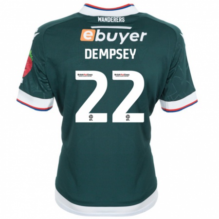 Kandiny Férfi Kyle Dempsey #22 Sötétzöld Idegenbeli Jersey 2024/25 Mez Póló Ing