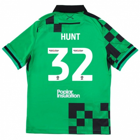 Kandiny Férfi Jack Hunt #32 Zöld Fekete Idegenbeli Jersey 2024/25 Mez Póló Ing