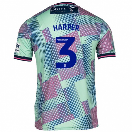 Kandiny Férfi Cameron Harper #3 Zöld Idegenbeli Jersey 2024/25 Mez Póló Ing