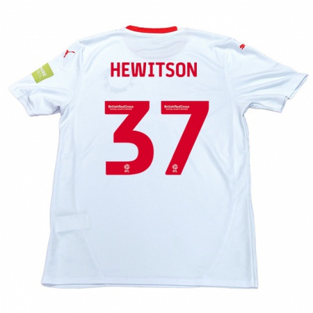 Kandiny Férfi Luke Hewitson #37 Fehér Idegenbeli Jersey 2024/25 Mez Póló Ing