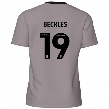 Kandiny Férfi Omar Beckles #19 Szürke Idegenbeli Jersey 2024/25 Mez Póló Ing