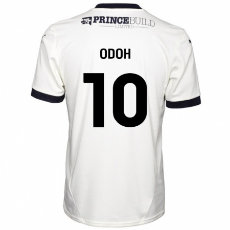 Kandiny Férfi Abraham Odoh #10 Törtfehér Fekete Idegenbeli Jersey 2024/25 Mez Póló Ing