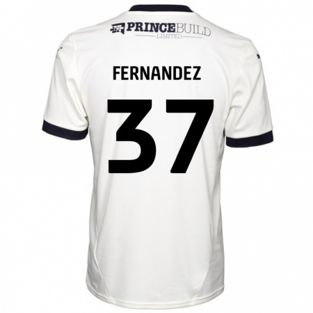 Kandiny Férfi Emmanuel Fernandez #37 Törtfehér Fekete Idegenbeli Jersey 2024/25 Mez Póló Ing