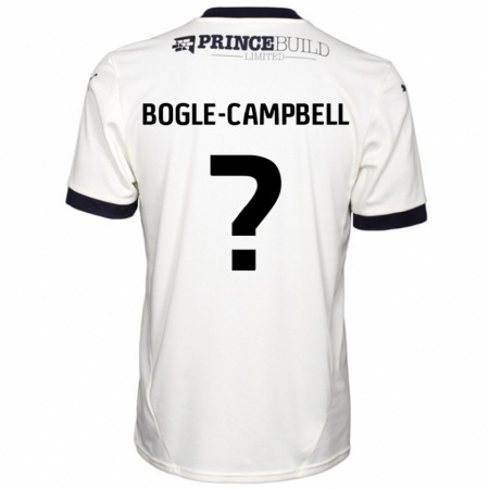 Kandiny Férfi Ma'kel Bogle-Campbell #0 Törtfehér Fekete Idegenbeli Jersey 2024/25 Mez Póló Ing