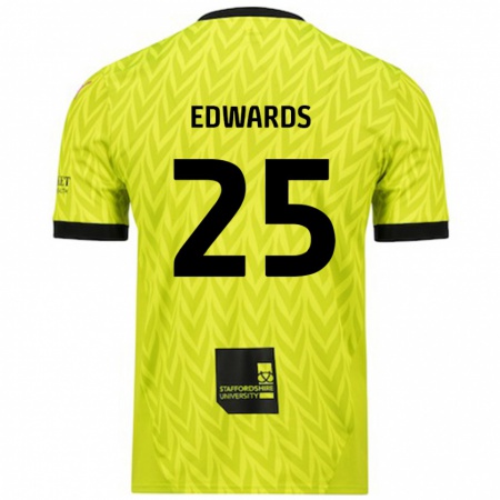 Kandiny Férfi Diamond Edwards #25 Fluoreszkáló Zöld Idegenbeli Jersey 2024/25 Mez Póló Ing