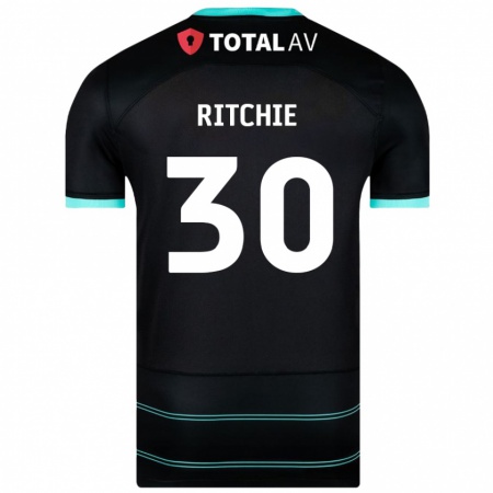 Kandiny Férfi Matt Ritchie #30 Fekete Idegenbeli Jersey 2024/25 Mez Póló Ing