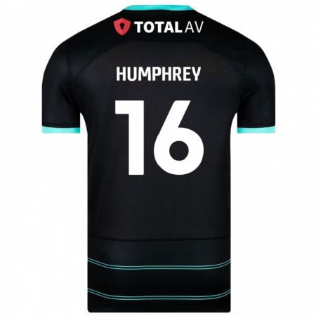 Kandiny Férfi Ella Humphrey #16 Fekete Idegenbeli Jersey 2024/25 Mez Póló Ing