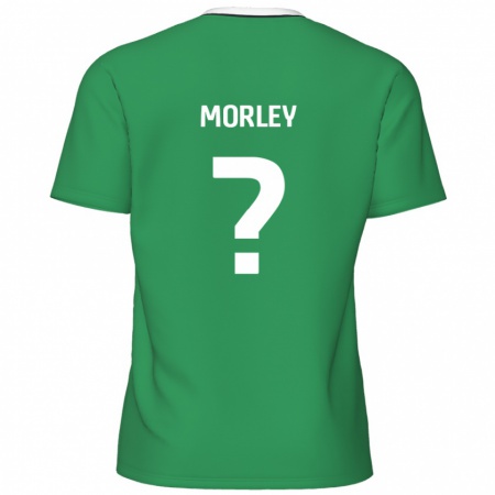 Kandiny Férfi Aaron Morley #0 Zöld Fehér Csíkok Idegenbeli Jersey 2024/25 Mez Póló Ing