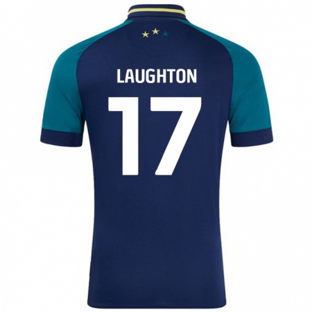 Kandiny Férfi Zoe Laughton #17 Navy Sötétzöld Idegenbeli Jersey 2024/25 Mez Póló Ing