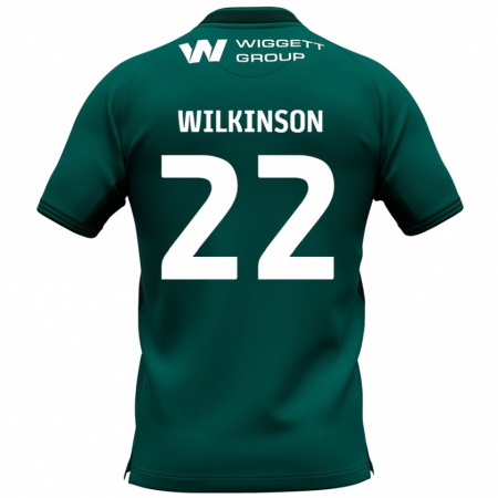 Kandiny Férfi Chloe Wilkinson #22 Zöld Idegenbeli Jersey 2024/25 Mez Póló Ing