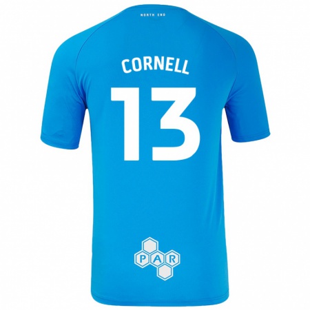 Kandiny Férfi David Cornell #13 Égszínkék Idegenbeli Jersey 2024/25 Mez Póló Ing