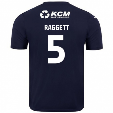 Kandiny Férfi Sean Raggett #5 Sötétkék Idegenbeli Jersey 2024/25 Mez Póló Ing