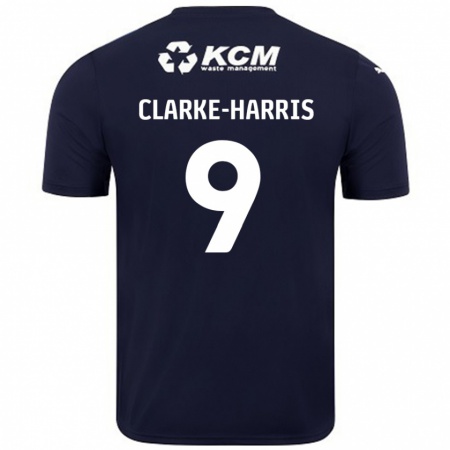 Kandiny Férfi Jonson Clarke-Harris #9 Sötétkék Idegenbeli Jersey 2024/25 Mez Póló Ing