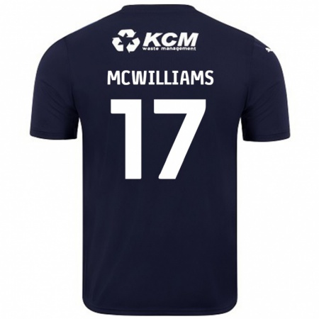 Kandiny Férfi Shaun Mcwilliams #17 Sötétkék Idegenbeli Jersey 2024/25 Mez Póló Ing