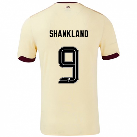 Kandiny Férfi Lawrence Shankland #9 Krémes Bordó Idegenbeli Jersey 2024/25 Mez Póló Ing