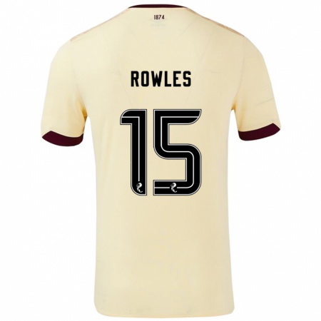 Kandiny Férfi Kye Rowles #15 Krémes Bordó Idegenbeli Jersey 2024/25 Mez Póló Ing