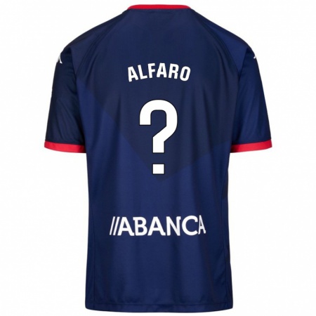 Kandiny Férfi Alejandro Alfaro #12 Sötétkék Idegenbeli Jersey 2024/25 Mez Póló Ing